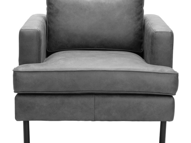 33" Gray Upholstered Arm Chair