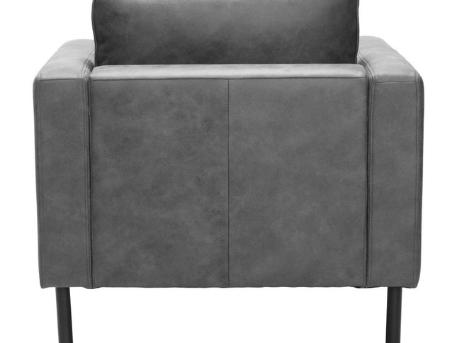 33" Gray Upholstered Arm Chair