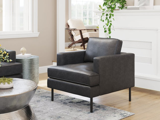 33" Gray Upholstered Arm Chair