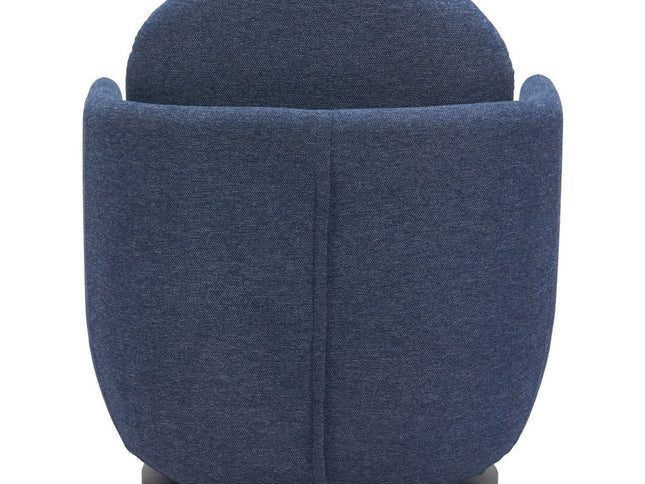 29" Blue Upholstered Swivel Arm Chair