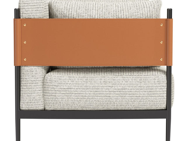 34" Gray Upholstered Arm Chair