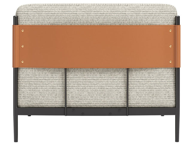 34" Gray Upholstered Arm Chair