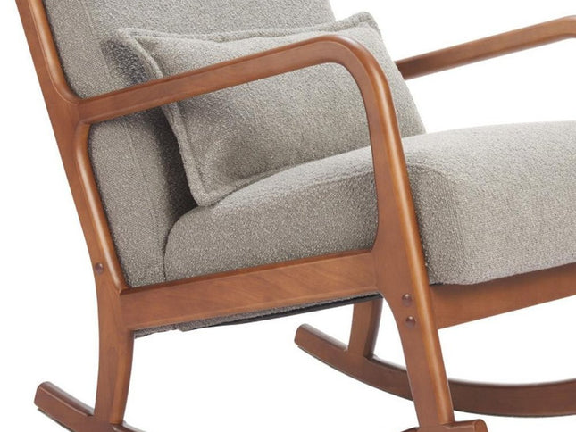 26" Gray Upholstered Arm Chair