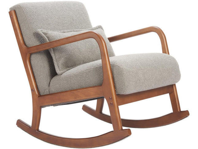 26" Gray Upholstered Arm Chair