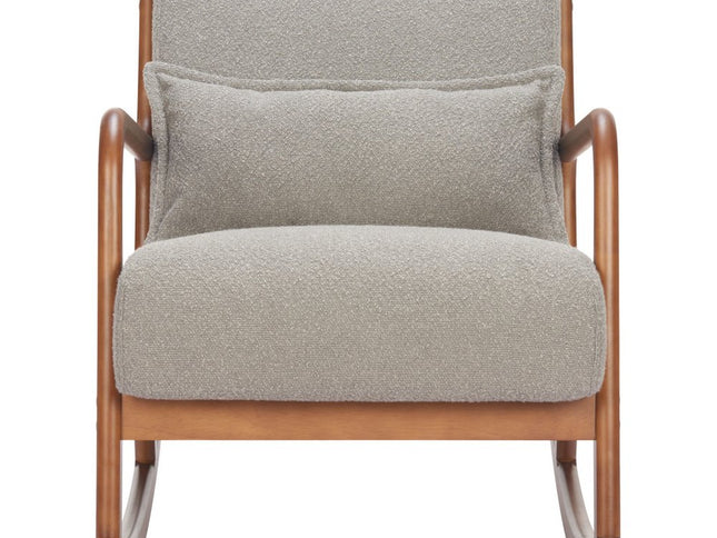 26" Gray Upholstered Arm Chair