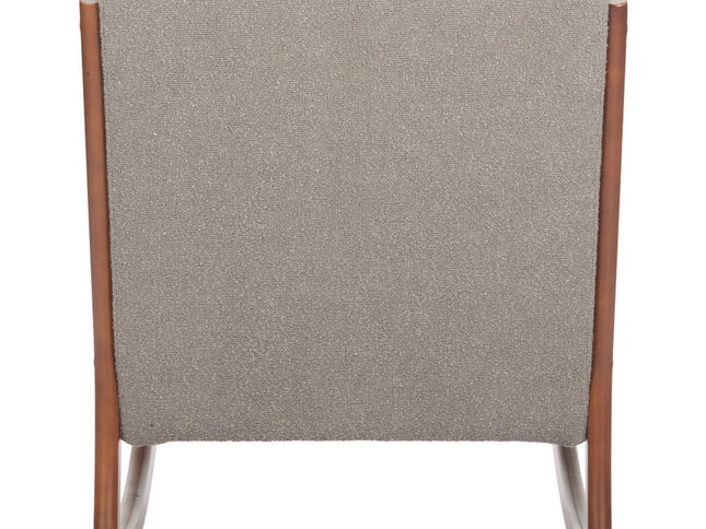 26" Gray Upholstered Arm Chair