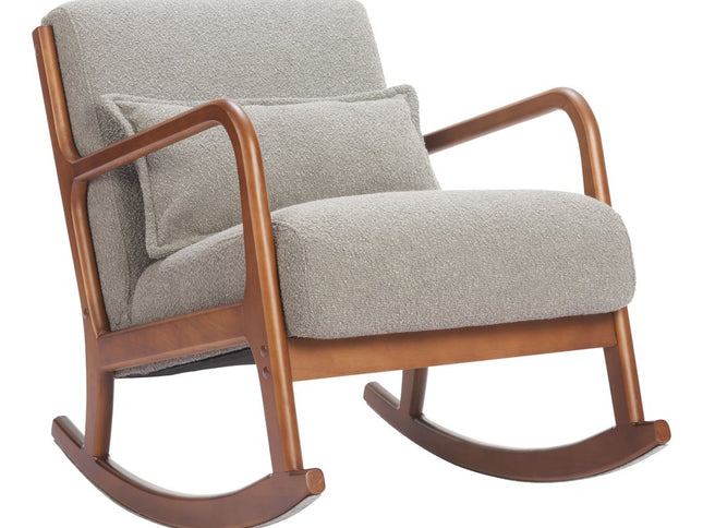 26" Gray Upholstered Arm Chair