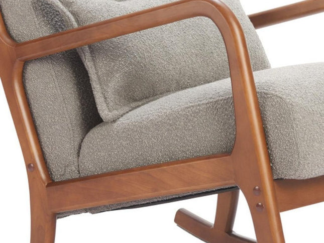 26" Gray Upholstered Arm Chair