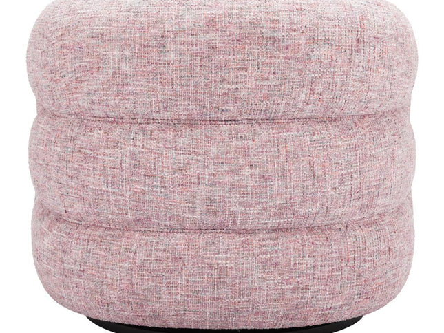 33" Pink Upholstered Swivel Arm Chair