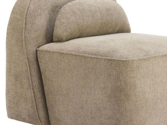 32" Brown Upholstered Swivel Side Chair