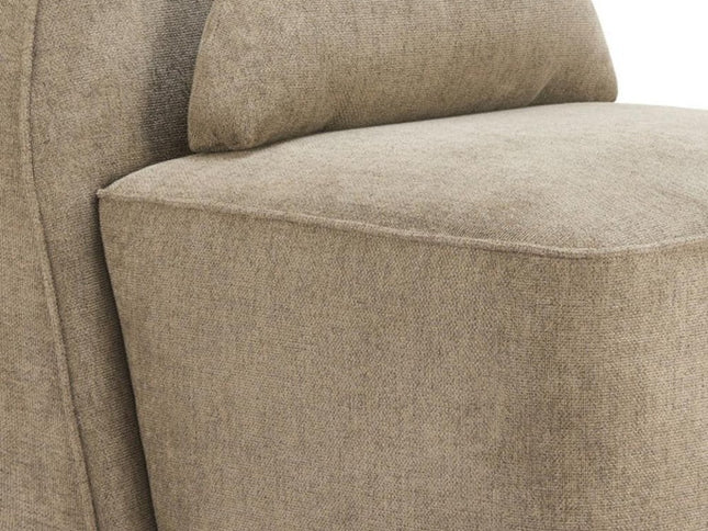 32" Brown Upholstered Swivel Side Chair