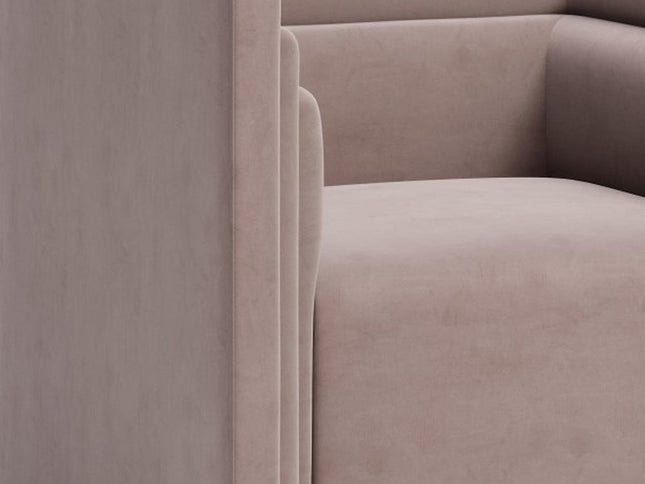 35" Taupe Upholstered Arm Chair