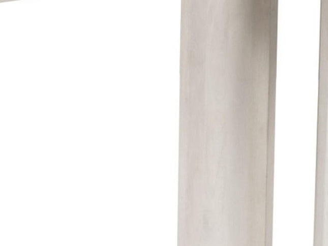 58" White Solid Wood Oval Console Table