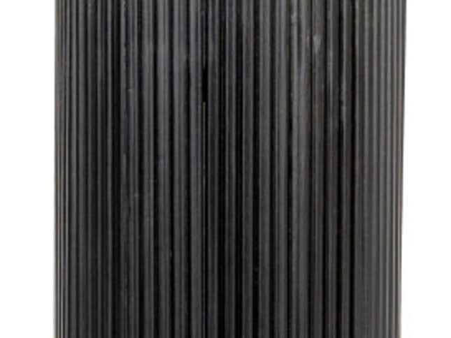 52" White and Black Genuine Marble and Solid Wood Oval Double Pedestal Console Table