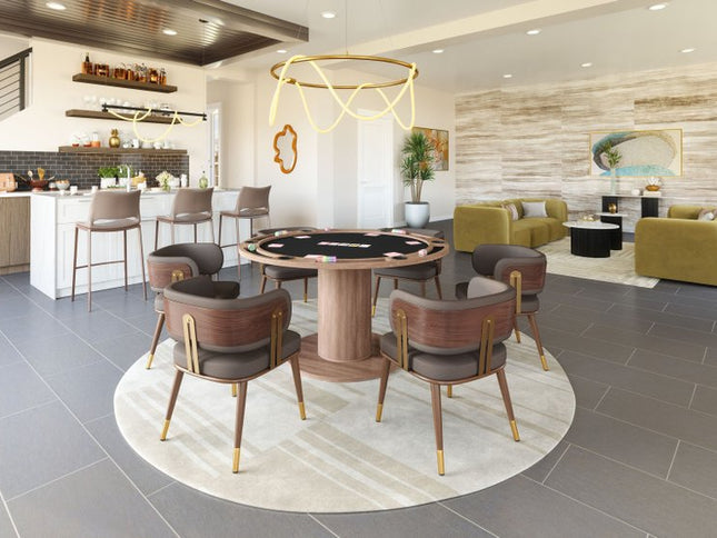 52" White and Black Genuine Marble and Solid Wood Oval Double Pedestal Console Table