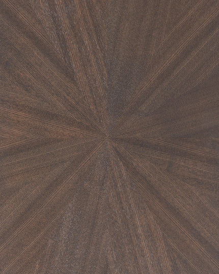 48" Espresso and Black Solid Wood Oval Console Table