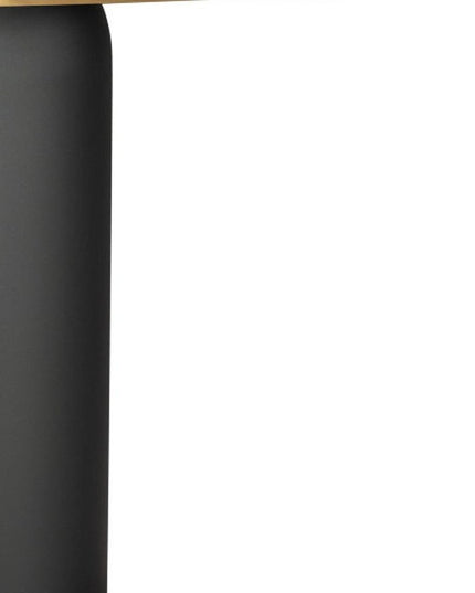 43" Black and Gold Genuine Marble and Steel Double Pedestal Console Table