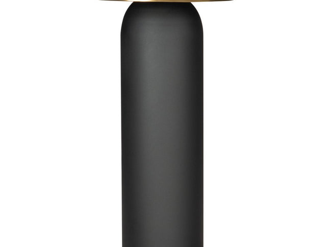 43" Black and Gold Genuine Marble and Steel Double Pedestal Console Table