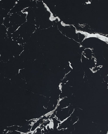 43" Black and Brown Genuine Marble and Solid Wood Solid Console Table