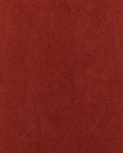 19" Red Fabric Round Ottoman