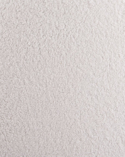 41" Cream and Gold Fabric Round Ottoman