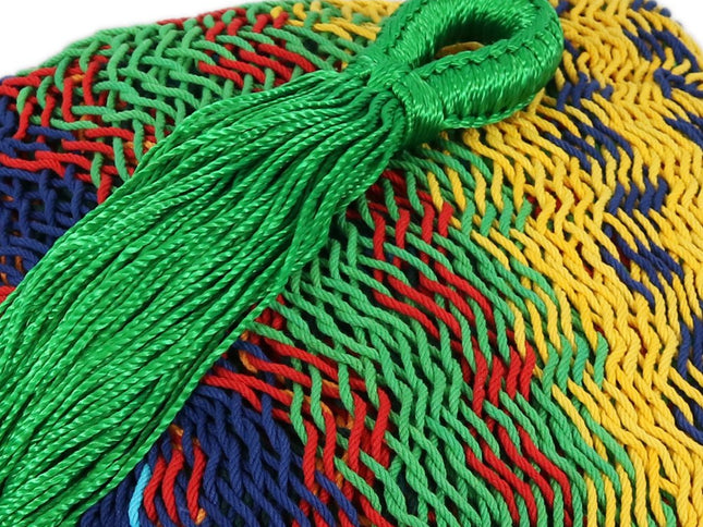 Green Red And Yellow Striped Double Hammock