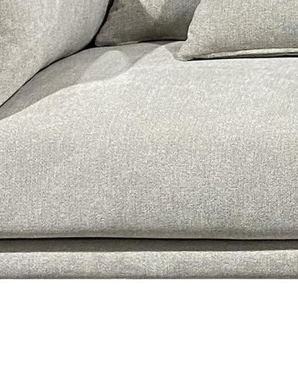 85" Beige Fabric Solid Wood Sofa