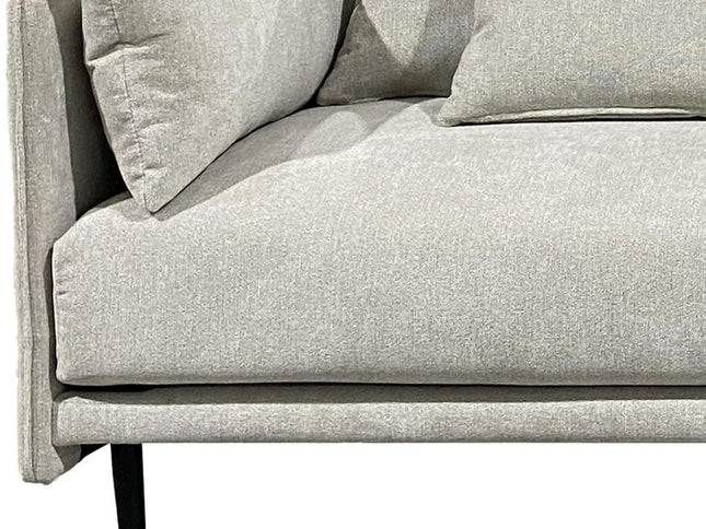 85" Beige Fabric Solid Wood Sofa