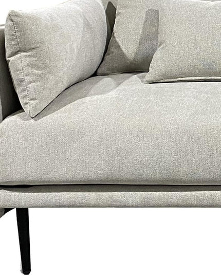 85" Beige Fabric Solid Wood Sofa