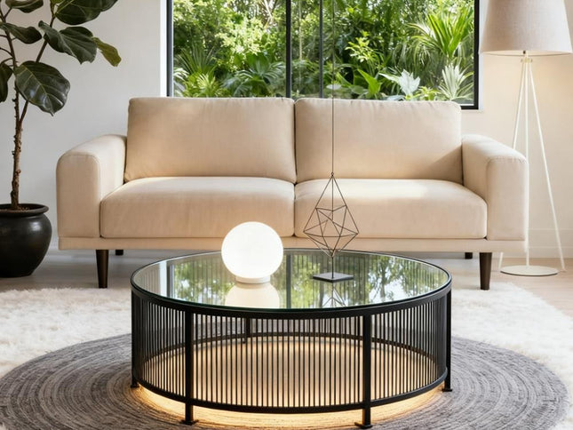 79" Beige Fabric Solid Wood Sofa