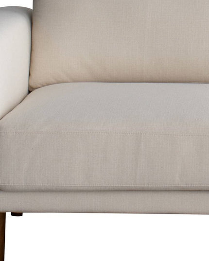 79" Beige Fabric Solid Wood Sofa