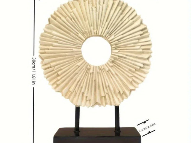 12" Gold Resin Sunflower Hand Painted Tabletop Sculpture