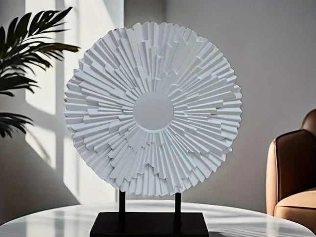 12" Gold Resin Sunflower Hand Painted Tabletop Sculpture