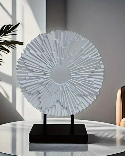 12" Gold Resin Sunflower Hand Painted Tabletop Sculpture