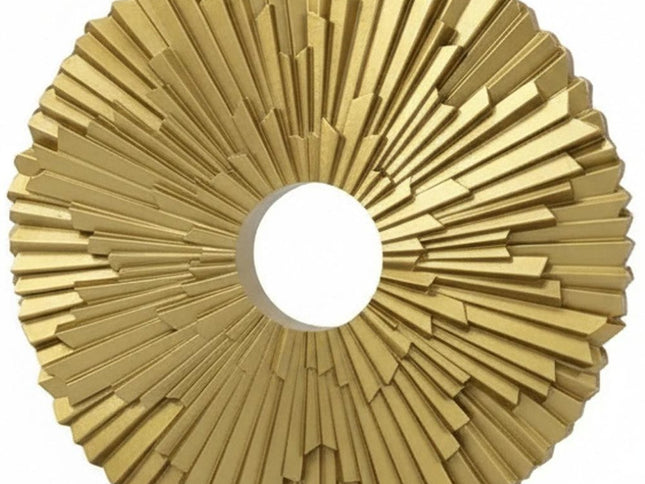 12" Gold Resin Sunflower Hand Painted Tabletop Sculpture