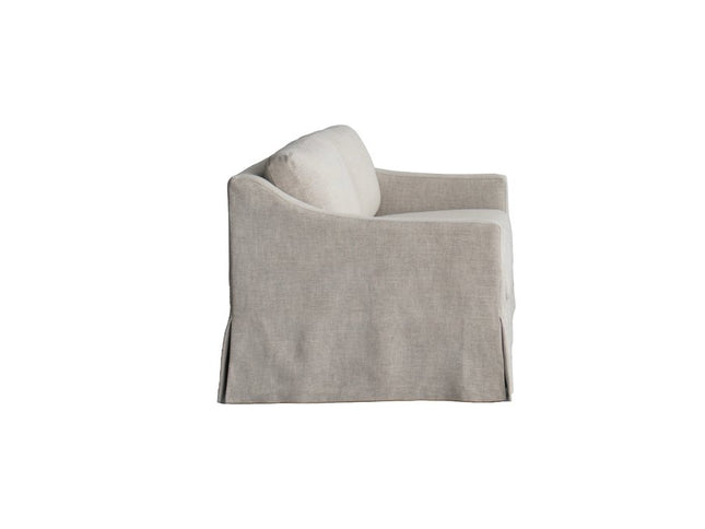 85" Beige Fabric Solid Wood Sofa