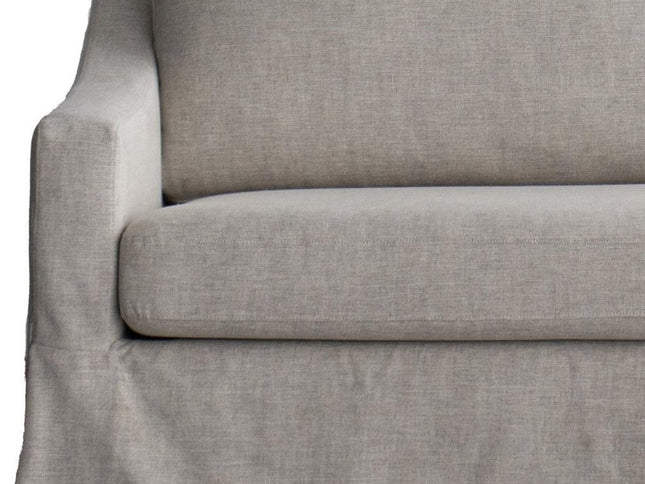 85" Beige Fabric Solid Wood Sofa