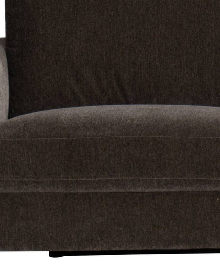 97" Dark Gray Fabric Solid Wood Sofa