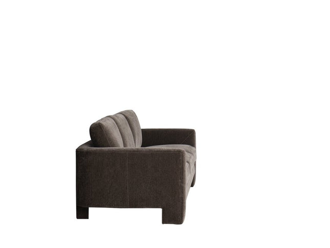 97" Dark Gray Fabric Solid Wood Sofa