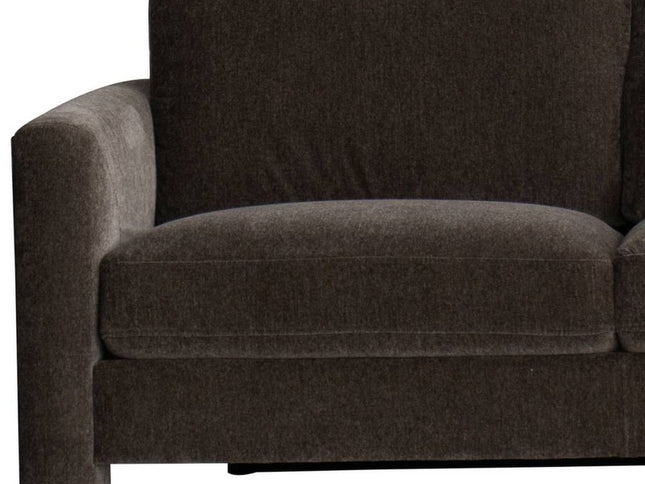 97" Dark Gray Fabric Solid Wood Sofa