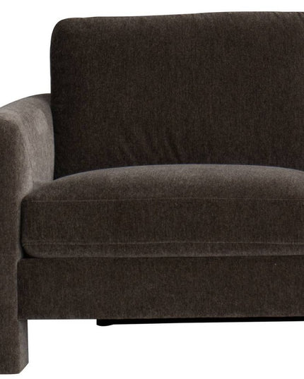 97" Dark Gray Fabric Solid Wood Sofa