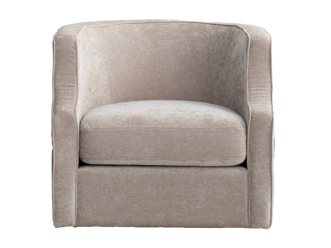32" Beige Fabric Upholstered Arm Chair