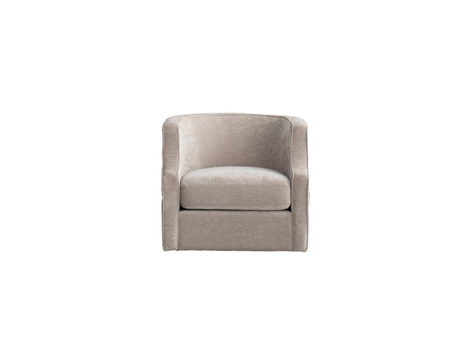 32" Beige Fabric Upholstered Arm Chair
