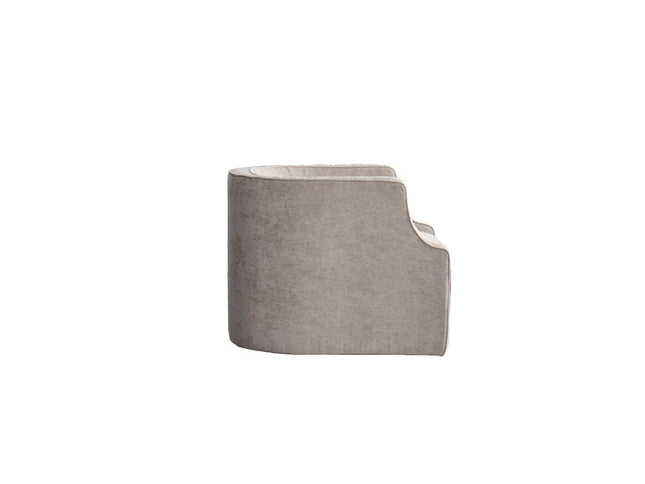 32" Beige Fabric Upholstered Arm Chair