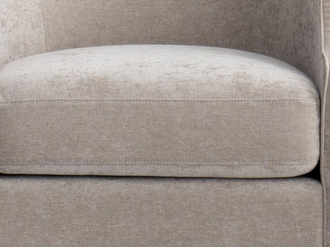 32" Beige Fabric Upholstered Arm Chair