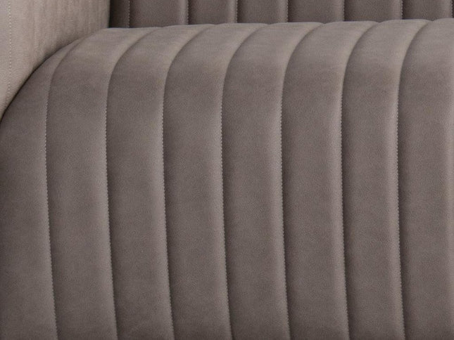 98" Light Brown Fabric Solid Wood Sofa