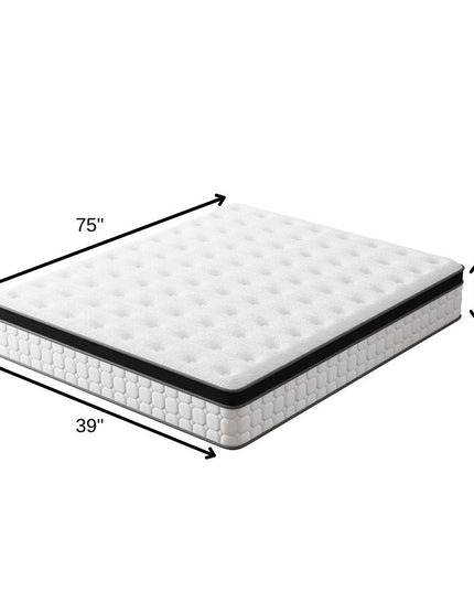 12" Hybrid Pocket Coil Gel Memory Foam Twin Mattress