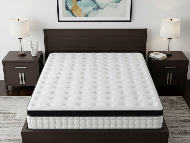 12" Hybrid Pocket Coil Gel Memory Foam Queen Mattress