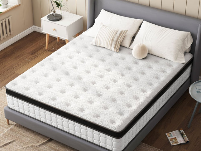 12" Hybrid Pocket Coil Gel Memory Foam King Mattress