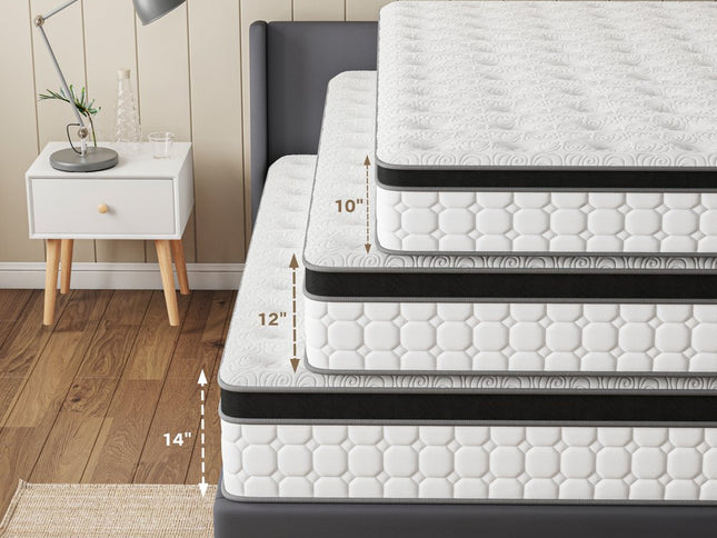 12" Hybrid Pocket Coil Gel Memory Foam King Mattress